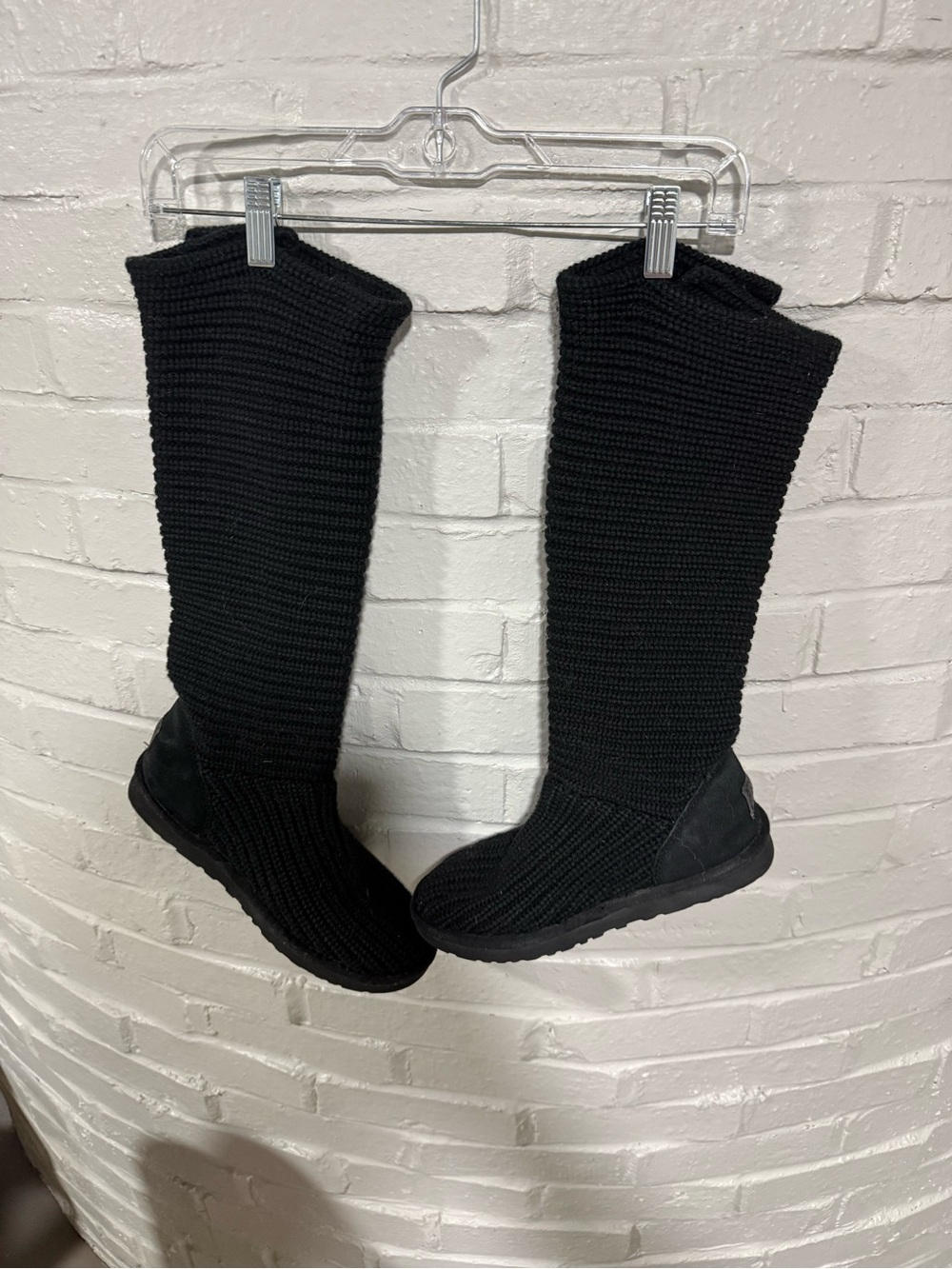 UGG Black Knit Button Knee-High Boots - Picture 3 of 5